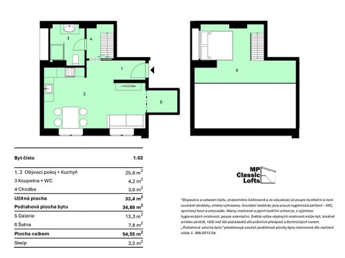 Prodaný  byt 2+kk 54 m²