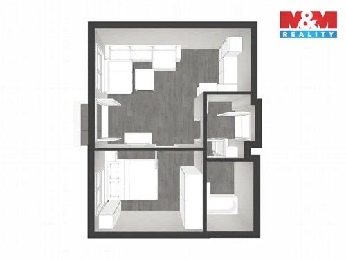 Prodaný byt 2+kk 42 m²