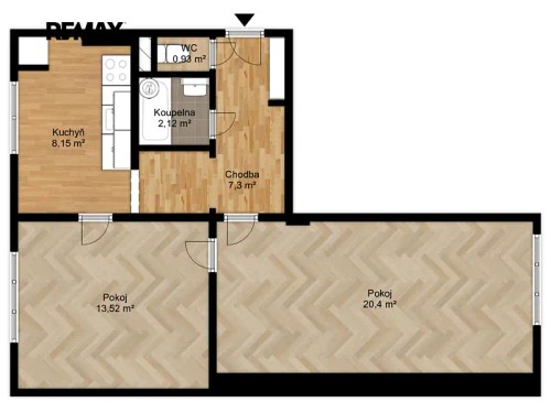 Prodej bytu 2+1 50 m²