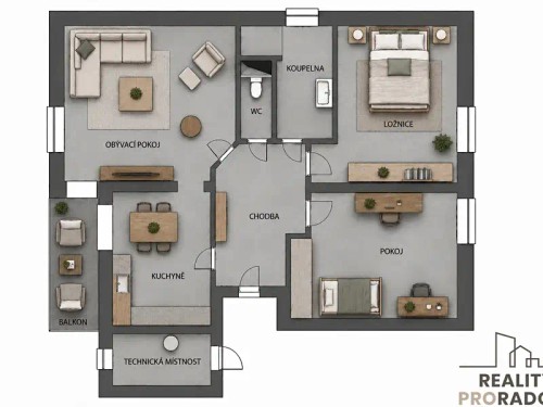 Prodej bytu 3+1 79 m²