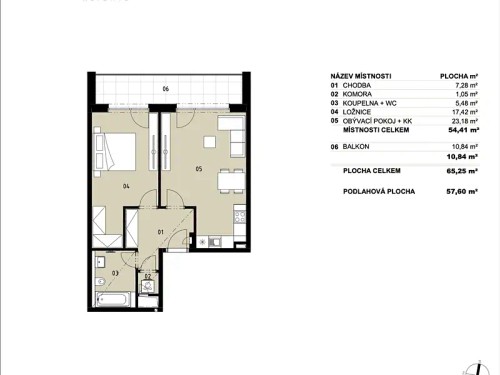 Prodej bytu 2+kk 58 m²