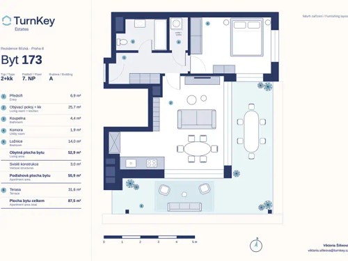Prodej bytu 2+kk 56 m²