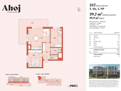 Prodaný byt 3+kk 80 m²