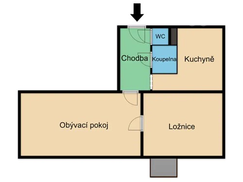 Prodej bytu 2+1 53 m²
