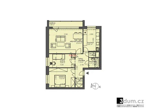Prodaný byt 3+1 67 m²