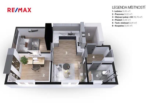 Prodej bytu 2+kk 46 m²