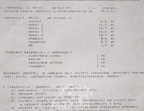 Prodej bytu 4+1 75 m²