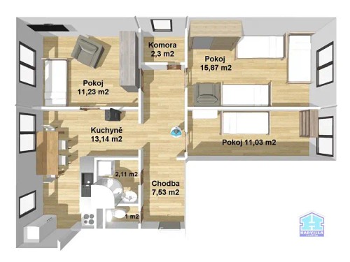Prodaný byt 3+1 64 m²