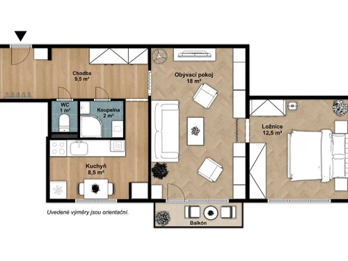 Prodej bytu 2+1 51 m²