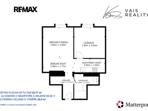 Prodej bytu 2+kk 53 m²
