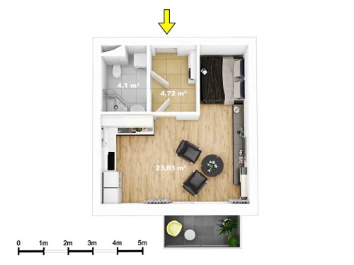 Prodej bytu 1+kk 33 m²
