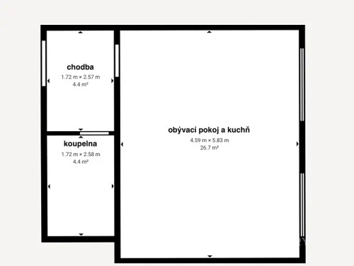 Prodej bytu 1+kk 37 m²