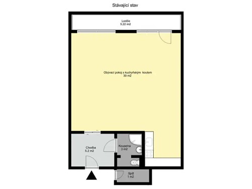 Prodaný byt 2+kk 41 m²