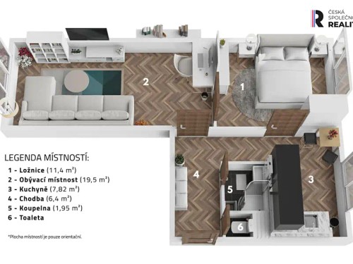 Prodaný  byt 2+1 55 m²