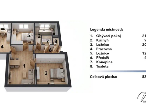 Prodej bytu 4+1 82 m²