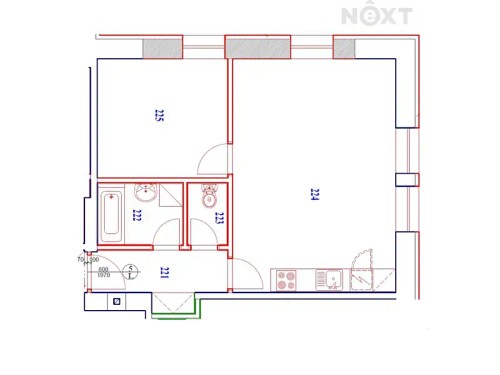 Prodaný byt 2+kk 49 m²