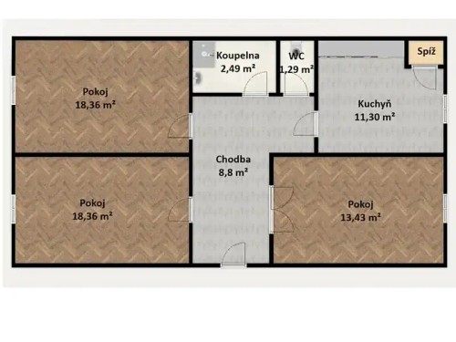 Prodaný byt 3+1 77 m²