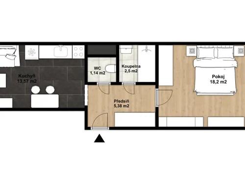 Prodej bytu 2+kk 42 m²