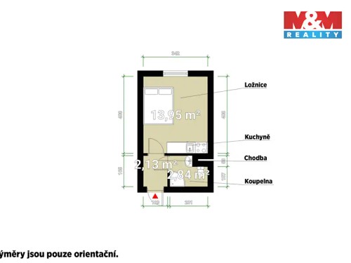 Prodaný  byt 1+kk 20 m²