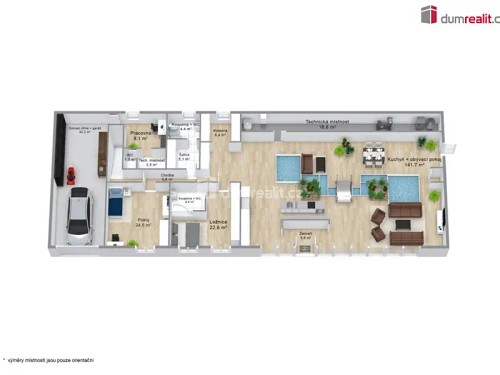 Prodej vily 296 m², pozemek 3134 m²
