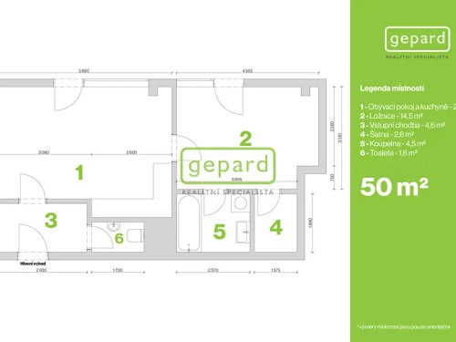 Prodej bytu 2+kk 45 m²