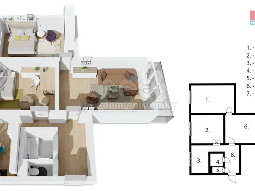 Prodaný  byt 3+1 69 m²