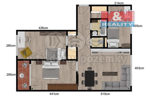 Prodaný  byt 4+kk 75 m²