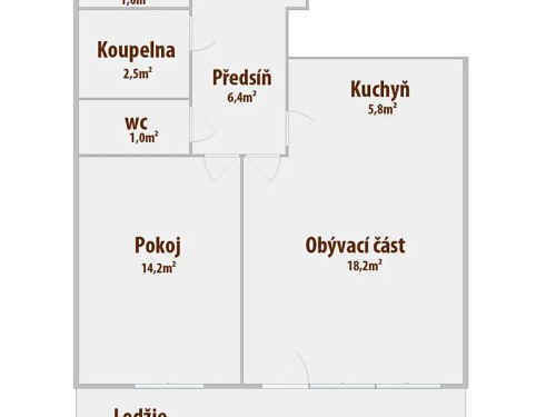 Prodej bytu 1+1 49 m²