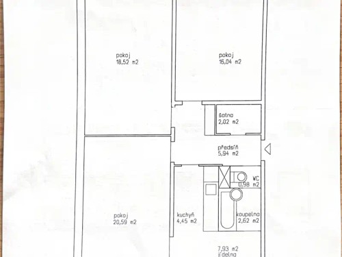 Prodaný  byt 3+1 82 m²