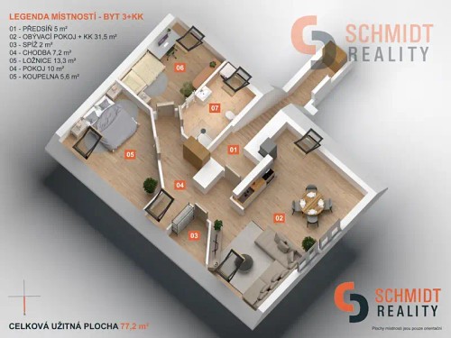 Prodej bytu 3+kk 77 m²