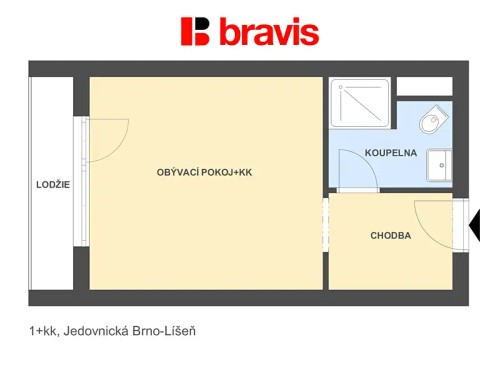 Prodaný byt 1+kk 20 m²