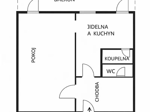 Prodaný  byt 1+1 53 m²