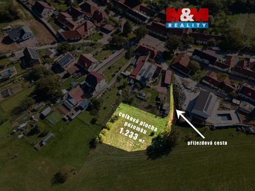 Prodej stavebního pozemku 1233 m²