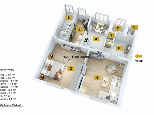 Prodaný byt 3+1 90 m²