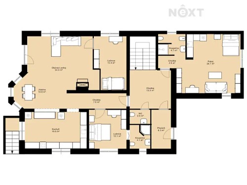 Prodej chalupy 360 m², pozemek 2756 m²
