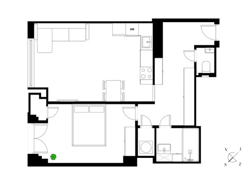 Prodaný byt 2+kk 53 m²