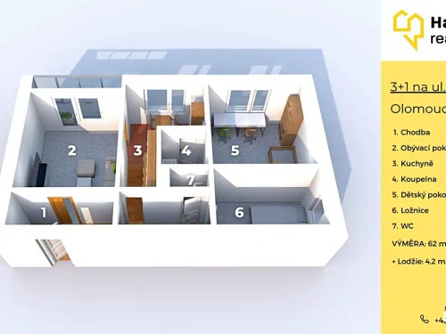 Prodaný byt 3+1 61 m²