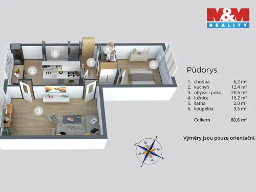 Prodaný byt 2+1 62 m²