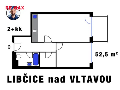 Prodaný  byt 2+kk 52 m²