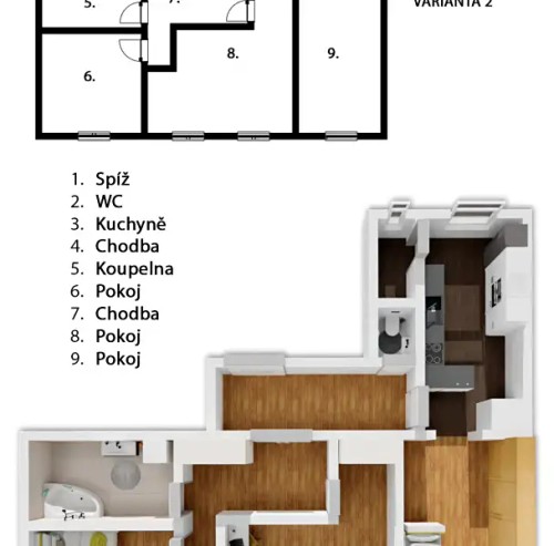 Prodaný byt 3+1 105 m²