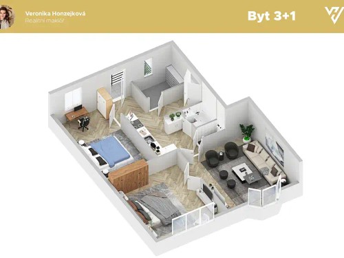 Prodaný byt 3+1 84 m²