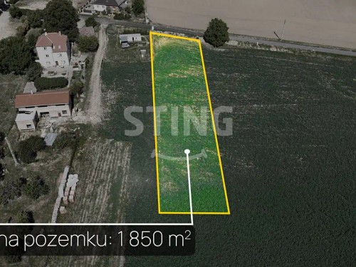 Prodej stavebního pozemku 1850 m²