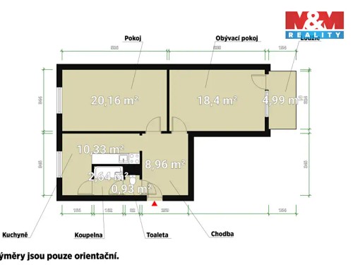 Prodaný byt 2+1 70 m²