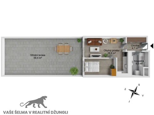 Prodej bytu 1+kk 41 m²