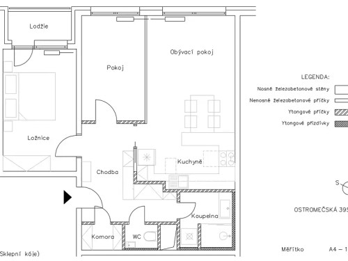 Prodaný  byt 3+kk 65 m²