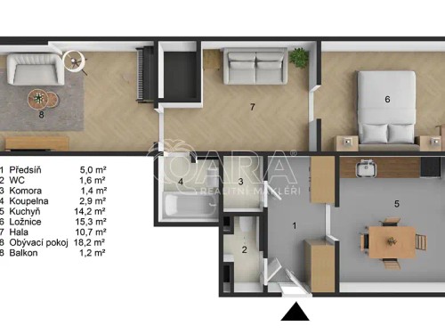 Prodaný byt 2+1 69 m²