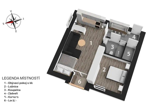 Prodej bytu 2+kk 48 m²