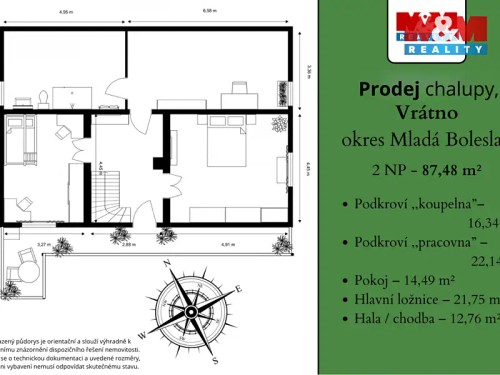 Prodej chalupy 149 m², pozemek 472 m²