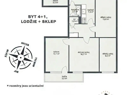 Prodej bytu 4+1 68 m²