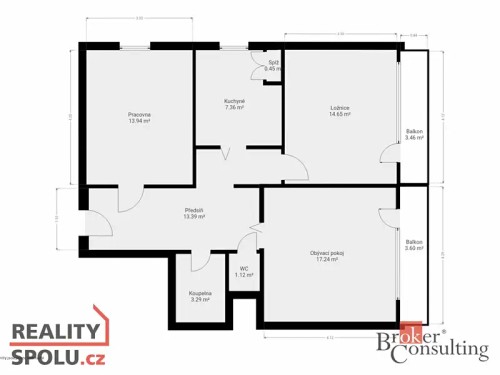 Prodaný  byt 3+1 72 m²
